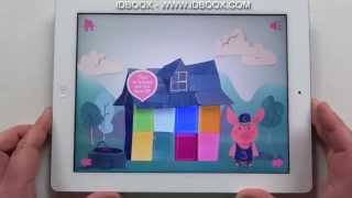 Appli iPad enfant Les 3 petits cochons  IDBOOX [upl. by Islean210]