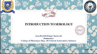 Lab training  Serology  introduction to serology DrEman Tariq 20232024 [upl. by Terrance]