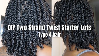 Two Strand Twist Starter Locs  Type 4 Hair Length Check Products Why Now [upl. by Elletsyrk]