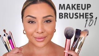 MAKEUP 101 MAKEUP BRUSHES  NINA UBHI [upl. by Naahs]