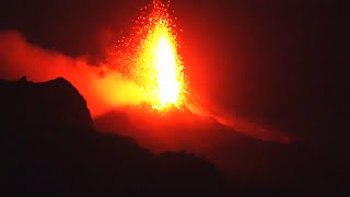 Stromboli eruptions  24 October 2023 [upl. by Nahamas]