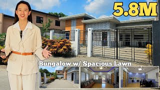 HOUSE TOUR 24 Bungalow House for Sale 58M with Spacious Garden at Pampanga Ph  LORAHousePH [upl. by Hylton440]