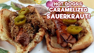 Hot Dogs with Caramelized Onions and Sauerkraut [upl. by Adnohsal]