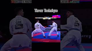 Throwing technique wkfkarate kumitecombatsport [upl. by Alamaj661]