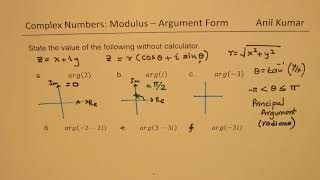 Complex Number Evaluate Argument without Calculator [upl. by Annaihs427]