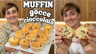 MUFFIN CON GOCCE DI CIOCCOLATOCHE NON AFFONDANO  😉 Ricetta Facile  Fatto in Casa da Benedetta [upl. by Gerda]