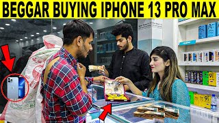 Beggar Buying IPHONE 13 Pro Max With GOLD Prank  Rich Beggar SmartiesPrankTV [upl. by Mahoney]