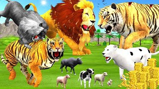 अकेली बेटी का नसीब और सात रूप बदलने वाला अनोखा शेर  Anokha Golden Sher  Jungle Animal Stories [upl. by Siderf268]