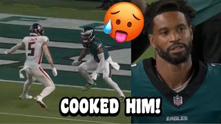 Drake London ‘COOKED’ Darius Slay amp Quinyon Mitchell 😳 Eagles Vs Falcons 2024 highlights [upl. by Cull]