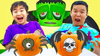 Jannie Emma and Alex Silly Halloween Adventures for Kids Video [upl. by Nudnarb294]