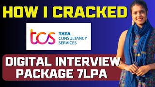 🔥TCS  How I Cracked TCS Digital Interview Package 7LPA  Must Watch For TCS Interview🔥 [upl. by Fira]