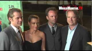 FXs Justified Season 4 premiere Arrivals with Timothy Olyphant Walton Goggins and more [upl. by Lacy]