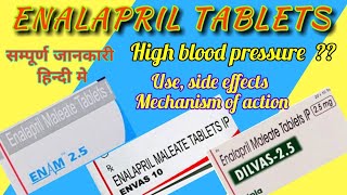 Enalapril tabletsEnalapril maleate tablet Use side effects mechanism of action [upl. by Asalocin]