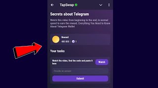 Secrets about Telegram  Tapswap Code  Everything You Need to Know About Telegram Wallet [upl. by Dnilazor]