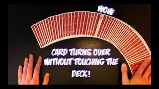 Make Their Card Turn Over Without TOUCHING The Deck Card Trick Performance And Tutorial [upl. by Klotz550]