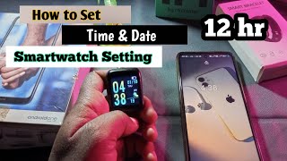 ID 116 Smartwatch Setting  How to set time ampdate on Smartwatch  Smartwatch ka time set kare [upl. by Atteloc]