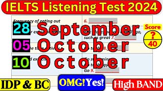 IELTS LISTENING TEST 28 SEPTEMBER 05 OCTOBER 10 OCOTBER 2024 WITH ANSWERS  IELTS  IDP amp BC [upl. by Ahsait636]