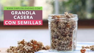 GRANOLA CASERA CON SEMILLAS  Cómo hacer granola sin frutos secos ni miel  Granola casera sin miel [upl. by Kciwdahc]