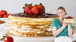 A ShowStopping 40 Layer Crepe Cake [upl. by Nevins817]