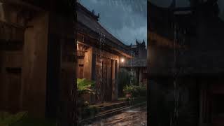 Relaxing Heavy Rain amp Thunderstorms at Rural Bali House  Peaceful Sounds in Village Shorts [upl. by Mis770]