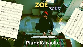 Zoé Soñé Partitura  PianoKaraoke [upl. by Buote]