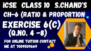 Ch6 Ratio and Proportion Ex6C Q No48 From S Chands For ICSE Class 10 Math jindalmathspoint [upl. by Carolina136]