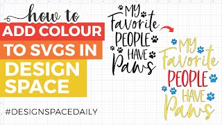 How to Recolour SVGs in Cricut Design Space [upl. by Vally]