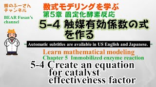 第5章 固定化酵素反応 54 触媒有効係数の式を作る：式の設定法とその特徴 [upl. by Ahsilek459]