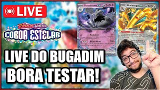 LIVE BUGADA  BORA TESTAR DOIS DECKS HJ  GHOLDENGO EX E DECK DE HOUNDSTONE EX  POKÉMON TCG LIVE [upl. by Aldrich]