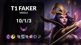 T1 Faker LeBlanc vs Zeri MIDDLE  KR Patch 1415 [upl. by Jeritah72]