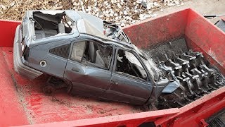 Extreme Dangerous Car Crusher Machine in Action Crush Everything amp Car Shredder Modern Technology [upl. by Acisej]