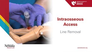 Intraosseous Access  Line Removal [upl. by Nivri185]