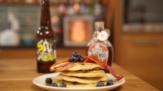 Beer amp bacon pancakes with Blueberries  The Craft Beer Channel [upl. by Aehc]