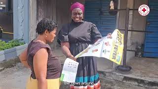 A community member Harriet joins the Volunteers in sharing lifesaving information on Lassa Fever [upl. by Owiat344]