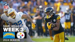 Los Angeles Chargers vs Pittsburgh Steelers  2024 Week 3 Game Highlights [upl. by Lukey269]