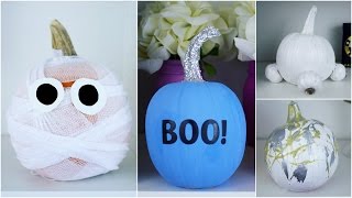 CHEAP amp EASY DIY PUMPKIN DECORATING IDEAS 1  PINTEREST INSPIRED [upl. by Ahsahs]