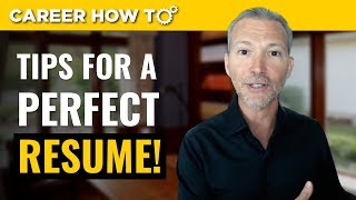 Resume Tips 3 Steps to a Perfect Resume [upl. by Luahs]