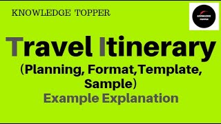 Itinerary  Travel Itinerary  Itinerary Planning  Itinerary Format  Itinerary Example  Template [upl. by Notnef264]