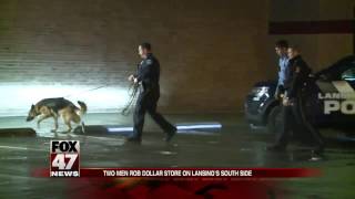 Two men rob dollar store in Lansing [upl. by Seena]