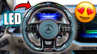 NUOVO VOLANTE in CARBONIO con i LED per la mia AMG [upl. by Novonod891]