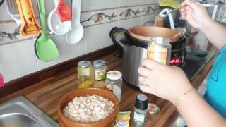 Receta sencilla de judias blancas en la olla GM E [upl. by Thynne]