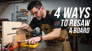 4 Ways to Resaw a Board  Essential Skills in Woodworking [upl. by Naujal]