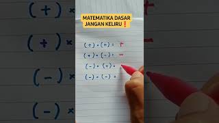 MATEMATIKA DASAR JANGAN KELIRU❗❗❗ matematika matematikadasar math positif negatif [upl. by Parks977]