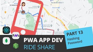 Rideshare app part 13  NodeJS hashing password string using Bcrypt [upl. by Teri528]