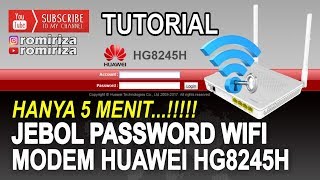 Cara Melihat Password Wifi Pada Modem Huawei HG8245H Indihome [upl. by Akeemat]