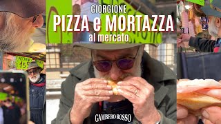 PIZZA MORTADELLA e MOZZARELLA di BUFALA  Lo sdigiunino di Giorgione al mercato [upl. by Ecirehs]