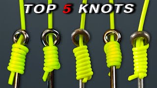 TOP 5 knots tie a hook  Knots to help you  Fishing Knots For Hooks Swivels Lures The best knots [upl. by Tsnre]