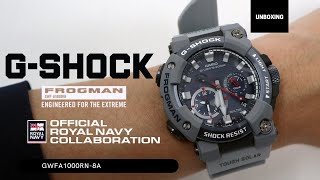 Unboxing GSHOCK X ROYAL NAVY FROGMAN GWFA1000RN8AER [upl. by Aivatco866]