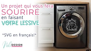 Décorer votre duo lavelinge et sèchelinge avec du vinyle et votre Cricut  SVG en français [upl. by Eelyram]