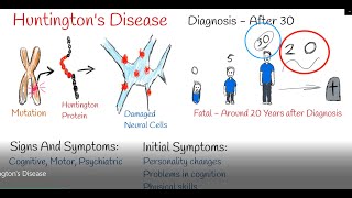 Huntingtons Disease  Symptoms mechanism and treatment Huntingtons Chorea [upl. by Aneleasor602]